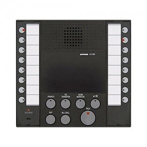 Aiphone AX-8M Audio Master avec boutons pour jusqu'à 8 postes maîtres et 8 portes ou sous-postes, noir