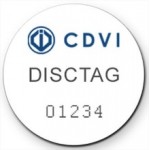 CDVI Mini PVC DISCTAG Autocollant
