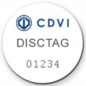 CDVI DISCTAG Mini étiquette adhésive en PVC