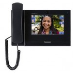 Aiphone IX-MV7-HB Station maître vidéo IP à écran tactile 7", compatible SIP, combiné de confidentialité, noir