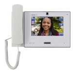 Aiphone IX-MV7-HW Station maître vidéo IP à écran tactile 7", compatible SIP, combiné de confidentialité, blanc