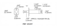 PBF-2020-T Contact 3/8" encastré ajustable à bornier à vis de GRI