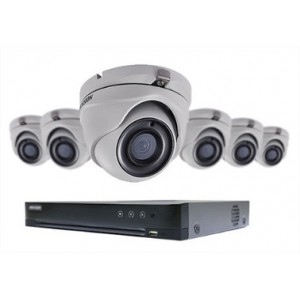 Ensemble Hikvision TurboHD à 8 canaux avec 6 caméras analogique de 5MP et disque dur 2To.